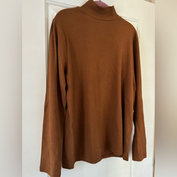 🍁2/$15 LOFT Women's Ribbed Mockneck Top, NWT - Picture 2 of 4